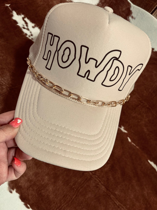 Gold Large Paperclip Hat Chain