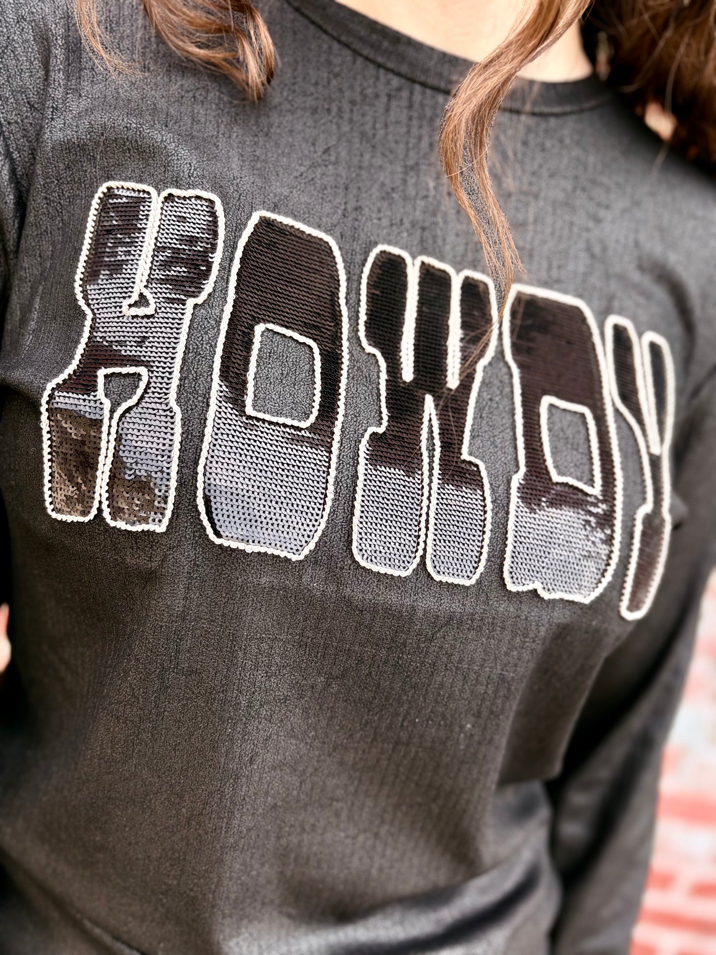 HOWDY SEQUINS LONG SLEEVE