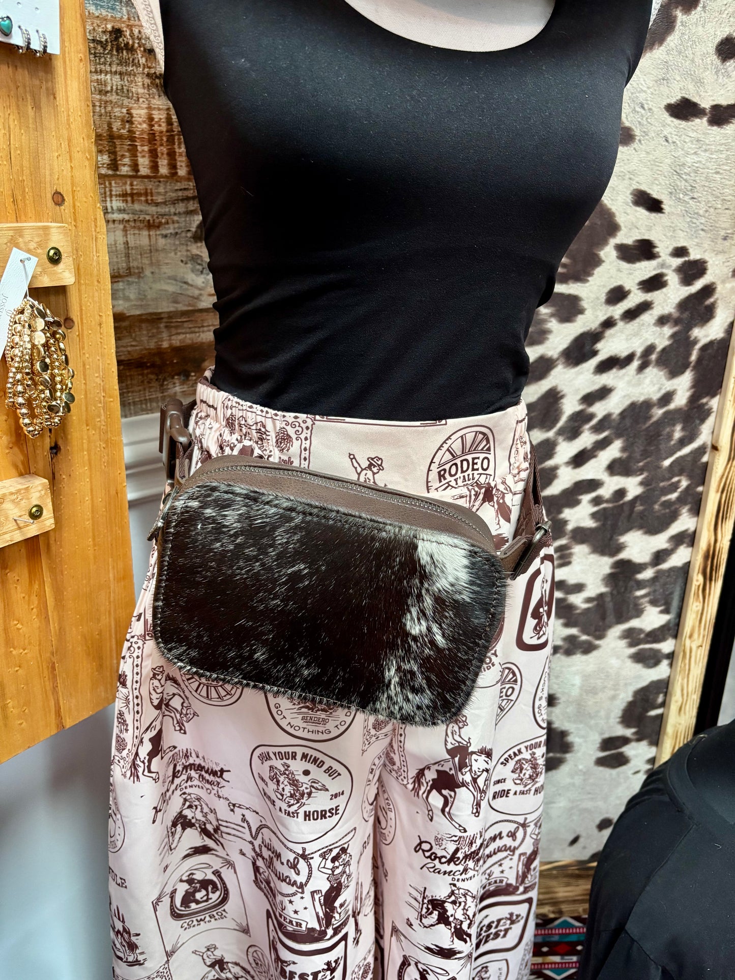 COWHIDE BELT BAG