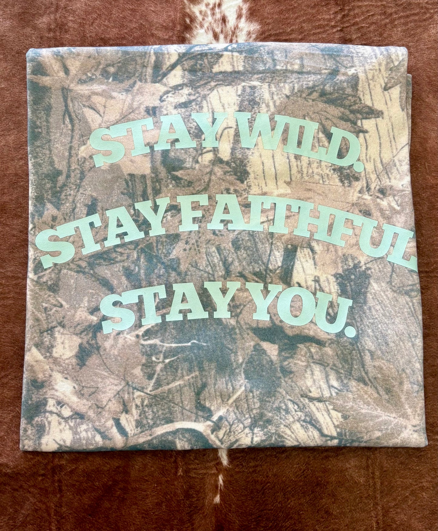 STAY WILD CAMO TEE