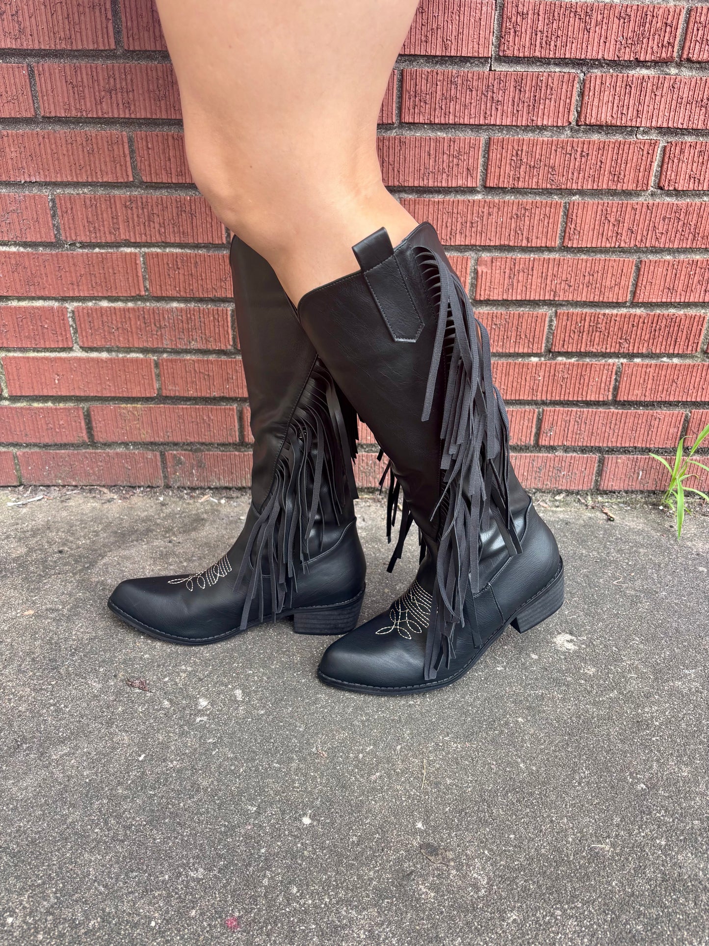 MIDNIGHT FRINGE BOOTS