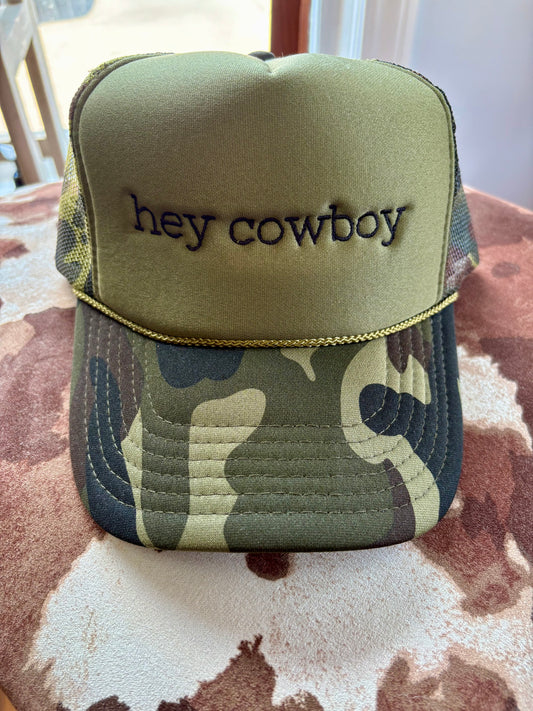 CAMO HEY COWBOY HAT
