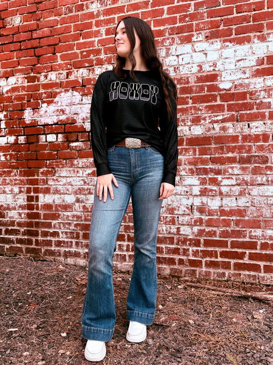 HOWDY SEQUINS LONG SLEEVE