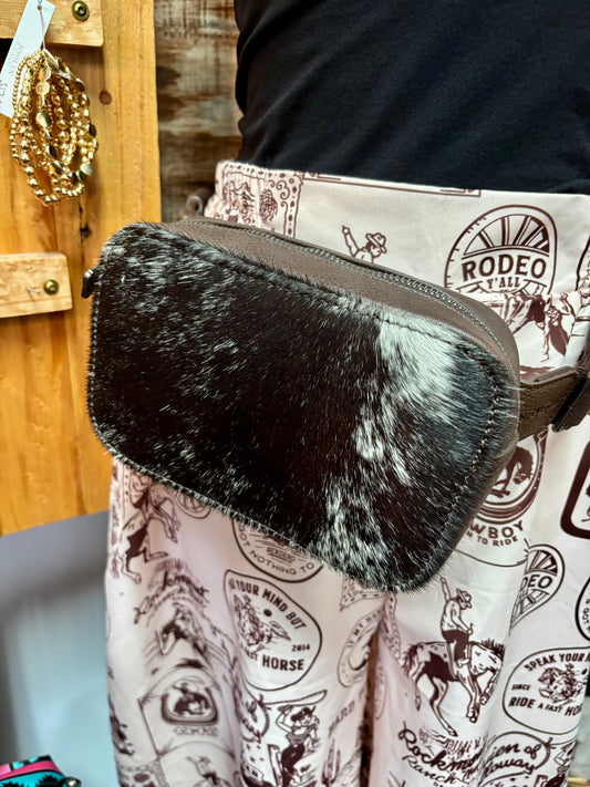 COWHIDE BELT BAG