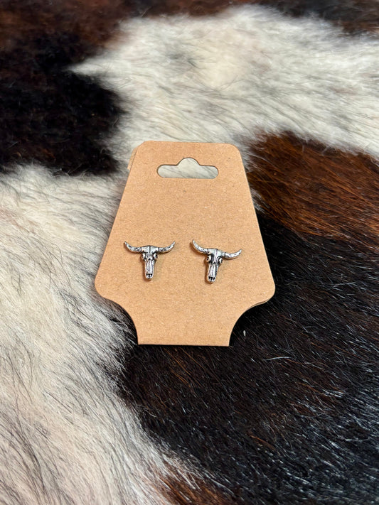 SILVER SKULLS EARRINGS
