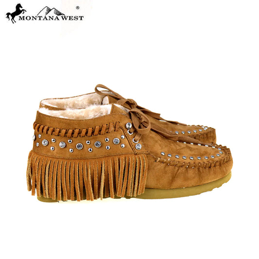 Montana West Moccasins Fringe