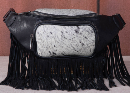 Trinity Ranch Genuine Hair-On Cowhide Fringe Fanny Pack