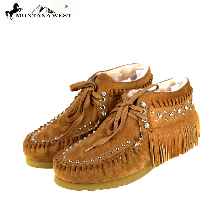 Montana West Moccasins Fringe